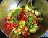 A picture of step 2 of Chana Chaat.
