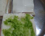 A picture of step 1 of Veg sandwich.
