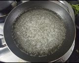 A picture of step 3 of Mysore Pak (Traditional South Indian Sweet).