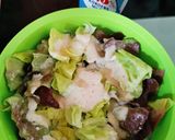 Salat mit einer Zitronen - Kondensmilch - Soße Rezeptschritt 3 Foto
