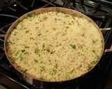 A picture of step 12 of Sausage and Mushroom Pasta in a Parmesan Cream.