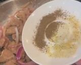 A picture of step 9 of Beef liver with grilled onions.