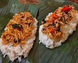 Foto langkah ke 7 dari resep Nasi bakar ayam suwir pedas.