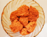 A picture of step 4 of Chicken 65.