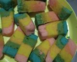 Foto langkah ke 8 dari resep Rainbow Cake | Kue Kukus Pelangi | Fiber Creme.