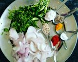 A picture of step 1 of Onion pakoda.