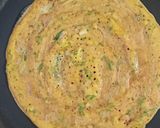 A picture of step 3 of Besan dosa.