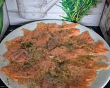 A picture of step 3 of Salmon or Pollock Carpaccio 😀.