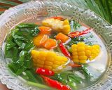 Foto langkah ke 3 dari resep Sayur Bayam Bening Jagung Manis & Wortel.