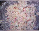 A picture of step 3 of Russian  salad.