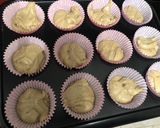 A picture of step 5 of Eggless Vanilla Plum Jam Cup cake.