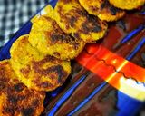 A picture of step 3 of Corn tikki.