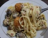 Foto langkah ke 4 dari resep Spaghetti carbonara meatball.