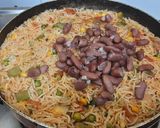 A picture of step 5 of Mexican rice.