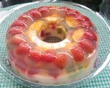 Foto langkah ke 5 dari resep Puding Buah Kombinasi Mozaik.