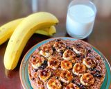 Hình bước làm 2 của món Bánh chuối yến mạch socola (healthy)