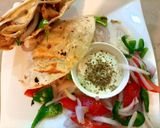 A picture of step 3 of Trending Chicken Fajita wraps.