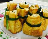 Hình bước làm 8 của món Đậu hũ bó mạ chay