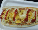 Foto del paso 9 de la receta: Perrito🌭caliente con jamón🥯y ensalada🥓🥯🧀🧅🍎🥕