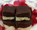 A picture of step 4 of Halwai style TWO LAYER CHOCOLATE BURFI.