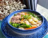 Hình bước làm 3 của món Canh Súp Lơ Xanh, Đậu Ngự Hầm Xương