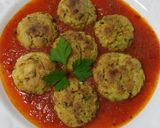 Foto del paso 9 de la receta Albóndigas de calabacín con salsa de tomate casero