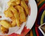 A picture of step 3 of Yam fries.