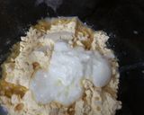 A picture of step 2 of Non fried besan patra chakli.