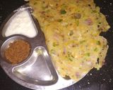 A picture of step 3 of Akki rotti.