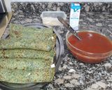 Foto del paso 4 de la receta: Canelones de ricota y jamón con masa crepes de espinaca