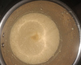 A picture of step 1 of Moong dal /skinned dal halwa.