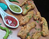 A picture of step 5 of Green chilli pakoras.