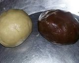 A picture of step 3 of Panda biscuits n button  biscuit.