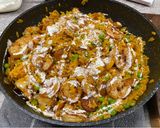 A picture of step 8 of Shrimp & Chorizo Paella.