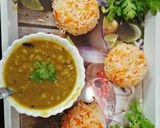 A picture of step 9 of Hare Matar ki daal.