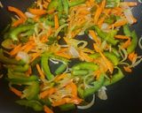 A picture of step 7 of Non-Fry Veg Manchurian and Chow Mein.