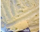 A picture of step 3 of Paneer stuffed khandvi.