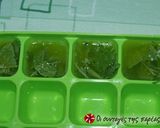 A picture of step 4 of Fresh herbs cubes.