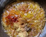 A picture of step 2 of Gosht Qorma.