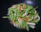 杏鮑菇炒四季豆的食譜步驟4照片