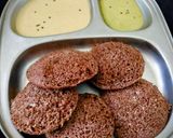 A picture of step 6 of Ragi Idli.