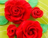 A picture of step 8 of Two-style fondant rose.