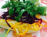 A picture of step 14 of Brown Rice Paper Beet Spring Rolls.