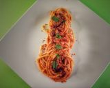 Foto del passaggio 1 della ricetta Bucatini con ndujia, pan grattato e menta 😊❤️❤️👩🍳