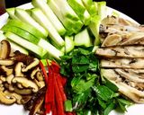 Hình bước làm 1 của món Bầu Xào Giò Thủ