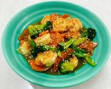 Hình bước làm 3 của món Súp lơ xào tôm