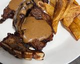 Gambar langkah 9 resipi Blackpepper mushroom sauce.