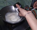A picture of step 2 of Milky coconut Modak.
