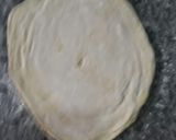A picture of step 8 of Katmer/layered flat bread.