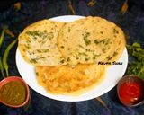A picture of step 4 of Mix flour chilla.